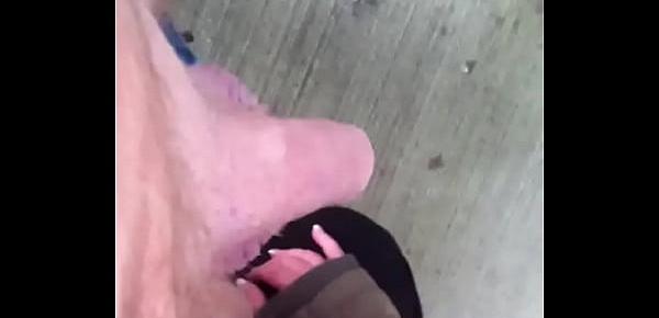  Holding my pissing cock